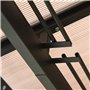 Outsunny Tonnelle pavillon de Jardin avec Toit Rigide Polycarbonate imperméable 4 parois latérales Anti-UV moustiquaires 4 x 3 m
