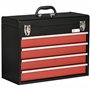 DURHAND Boite à outils métallique coffret à outils caisse à outils 4 tiroirs + plateau tôle acier noir - 51 x 22 x 39