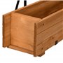 Outsunny Jardinière rectangulaire en Bois carré Potager jardinière à Suspendre avec 2 Crochets - 91 x 18 x 16,5 cm Marron
