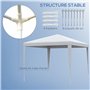 Outsunny Tonnelle 2,7 x 2,7 m Barnum de Jardin métal époxy Toile PE Haute densité Blanc