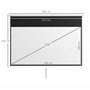 HOMCOM Écran de Projection de 120 Pouces, écran vidéoprojecteur, pour Home cinéma, 16:9 4K HD, Fixation Mur ou Plafond, 283 x 8 
