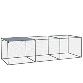 PawHut Enclos poulailler Cage clapier extérieur 3 m² pour Petits Animaux dim. 3 x 1 x 0