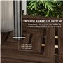 Outsunny Table d'appoint Coffre de Rangement extérieure 3 en 1 pour Base de Parasol en Bois, Cache Pied de Parasol, dim. 50L x 5