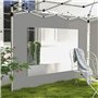 Outsunny Lot de 2 Panneaux latéraux de Tente, Barnum 295x195 cm, parois latérales de Remplacement en Tissu pour tonnelle de 6x3m
