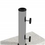 Outsunny Pied de Parasol en marbre, Socle Parasol extérieur 25 kg, 2 molettes de Serrage, Tube en Acier Inoxydable, 45 x 22,5 x 