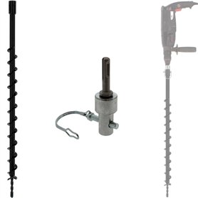 GT Market Mèche de tarière Ø 40 mm avec Adaptateur pour perceuse et perforateur SDS-Plus