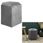 HOME DECO FACTORY - Pouf Assise Decoration Assise Velours Cotele Gris Fonce - Dimensions : 35X35X35 cm