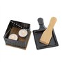 COOK CONCEPT KC2487 Raclette Individuelle A la Bougie, Metal-Fer Bois-Acacia, Bambou-Noir-Acier