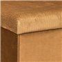 HOME DECO FACTORY Coffre Pouf Pliable Rangement Gain de Place Velours Cotele Jaune