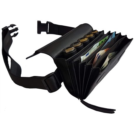 CLAIRE-FONCET Sacoche Banane Monnayeur en Véritable Cuir de Bovin