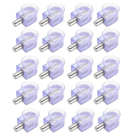 cyclingcolors 20x Taquet à ventouse en plastique et tenon Ø5mm Etagère Meuble Support Plateau Verre Vitre Goujon Tablette Cale