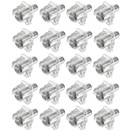 cyclingcolors 20x taquet étagère plastique transparent à tenon acier 5mm meuble support maintien plaque tablette vitre armoire v