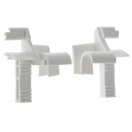 cyclingcolors 2x Tulipe volet roulant monobloc à pan coupé 45° pour lames de 7 à 9mm PVC blanc Entonnoir Rail de guidage Univers