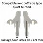 cyclingcolors 2x Tulipe volet roulant monobloc quart de rond pour lames de 7 à 9mm PVC blanc Entonnoir Rail de guidage Universel