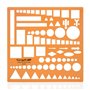 GRAPH'IT Normographe Gabarit OTAN - Idéal Traçage pour Cartes et Schémas - 87 Formes Géométriques - Acrylique Souple et Résistan
