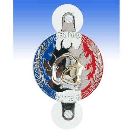 patrol equipement Plaque Auto Sapeurs Pompiers Rond