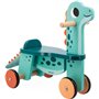 Janod - Portosaurus - Porteur Dinosaure - Hauteur d'Assise 21 cm - Queue en Peluche Amovible - Développe l'Équilibre - Jouet en