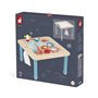 Janod - Table d'Activités Évolutive en Bois - 5 Activités Premier Âge - Plateau à Dessin Magnétique - Avec Sac de Rangement Accr