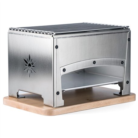 Louis Tellier - Barbecue de Table pour Extérieur – Portable – Grill Charbon - Qualité Professionnelle - Stable – Compact et Sécu
