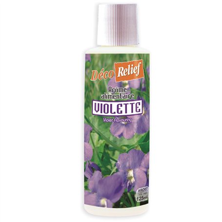 Déco Relief - Arôme Liquide Violette 125 ml - Arôme Alimentaire Pâtisserie & Yaourtière - Pour Gâteaux