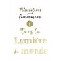 68-6008 Carte Félicitations pour ta Communion pour Garçon Fille Tu es la Lumière du Monde Doré Brillant -Avec Enveloppe Blanche 
