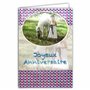 Carte Joyeux Anniversaire Paillettes pour Fille Cheval Blanc Poney Animal Pois Colorés Promenade Balade équitation Enveloppe Bla