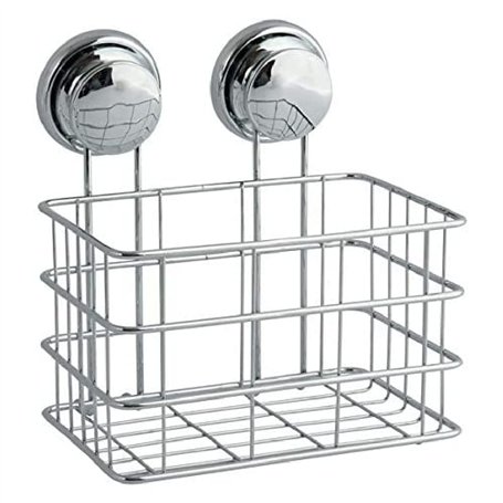 MSV Etagère Panier de Douche à ventouses Acier Chromé