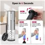 Todeco Tire Bouchon Electrique 4 en 1 Coffret Cadeau avec Ouvre Bouteille Rechargeable, Aérateur de Vin Automatique, Coupe-Capsu