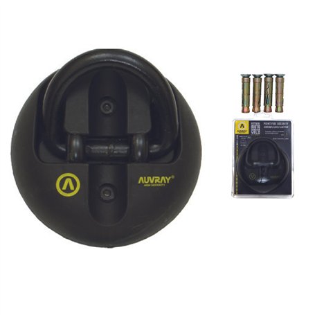 AUVRAY - Ancrage au sol ou mural - POINT FIXE SECURITE 65 X 42 D.14 - Intérieur/extérieur - Pour deux roues