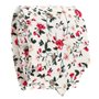 Cravate Liberty Blanche et Rose - Cravate Fleurie Champêtre - Motif à Fleurs Idéal Mariage Thème Nature ou Bohème