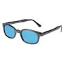 KD's X 1129 - Lunettes de soleil sportifs et motards - homme & femme - s'adaptent sous casque moto vélo ski - Verres turquoises 