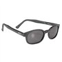 KD's 20010 - Lunettes de soleil noir mat sportifs et motards - homme & femme - s'adaptent sous un casque de moto vélo ski - Verr