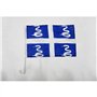 AZ FLAG - Drapeau Martinique pour Décoration Voiture avec Attaches en PVC Et Système d'Accroche - Car Flag Martiniquais - France
