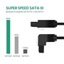 Adaptout X5 Cable sata 3 40cm 90° 6 Gbps Angle coude Droit HDD PC Carte Mere SATA III 3.0 MARQUE FRANÇAISE