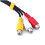 Adaptout X2 Adaptateur Mini Jack Male vers 3 RCA Femelle Coaxial Cable Audio Vidéo Flexible Composite Jaune Blanc Rouge Minijack