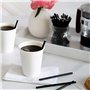 PARENCE - Lot de 25 Pailles en Carton Noir - Élégance et Respect de l'Environnement - Recyclable - 14 CM