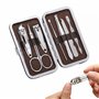 PARENCE.- Lot de 7 Outils Manucure et Pédicure avec Boite de Rangement (11x6