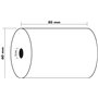 Carton de 50 bobines pour balance 80 mm x 60 mm Papier thermique 55 g/m² sans Phenol. Blanc - rouleaux bobine de caisse