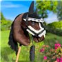 Hobby Horse Ensemble d'accessoires Licol moumoute Noir avec Longe et Bonnet Anti-Insectes Noir ET Blanc pour activité de Hobby H