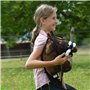 Hobby Horse Ensemble d'accessoires Licol moumoute Noir avec Longe et Bonnet Anti-Insectes Noir ET Blanc pour activité de Hobby H
