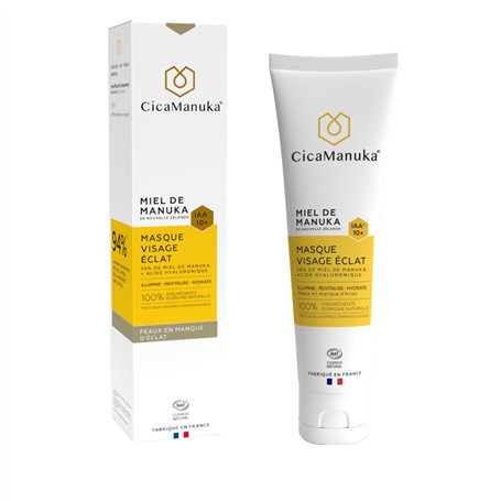 CICAMANUKA – Masque visage éclat 50% de miel de Manuka IAA10+ et acide hyaluronique – Illumine