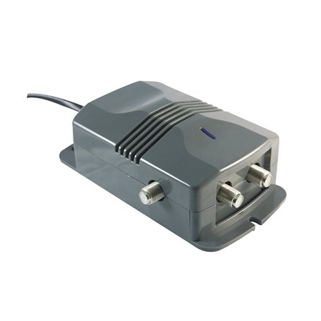 HD-Line HD-12A Alimentation 2 Sorties TV pour répartir Le Signal terrestre TNT Gris