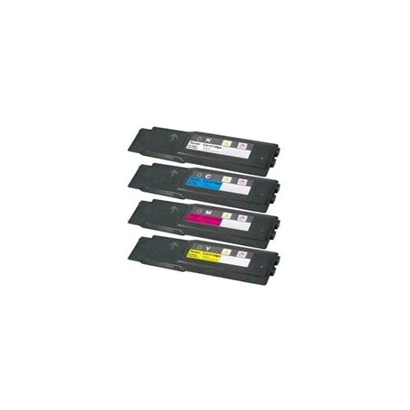 Encre BREIZ Pack 4 Toners Compatibles avec Xerox Phaser 6600