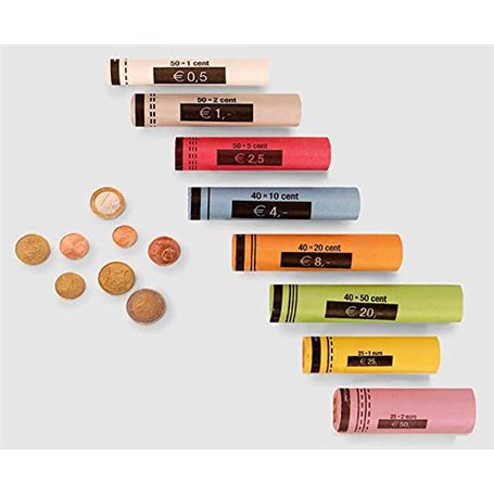 Monetique LMIXTP Carton de 1040 tubes papier pour pièces euro