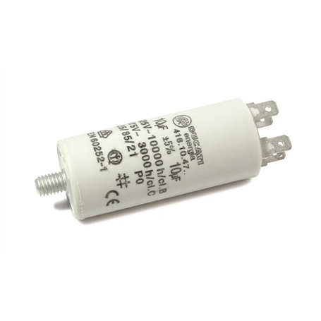 CONDENSATEUR DE MOTEUR 10 UF ± 5%/475 V + GRD 30 X 69 MM