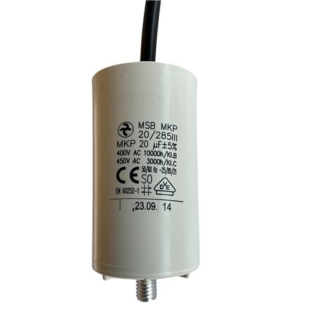 CONDENSATEUR PERMANENT 20 ΜF 450V À CÂBLE
