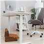 MSZERONE Repose-Pieds Bureau Réglable en Hauteur avec Support de Cheville, Repose-Pieds Ergonomique en Cuir Végétal Premium – Co