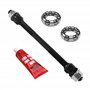 KIT AXE DE Roue Arriere 10 x 175 MM avec ROULEMENT 1/4" ET Graisse Cage A Bille MOYEU Velo