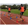 JUMPFEAT© Kit d’Accessoires Premium d'entraînement Sportif |Plots/Disques/Barres| – Cônes avec Fixation |Haies| pour Football, C