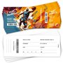 SoKawaï - Lot de 12 invitations anniversaire en Français | Thème Basketball | Format ticket | Design moderne